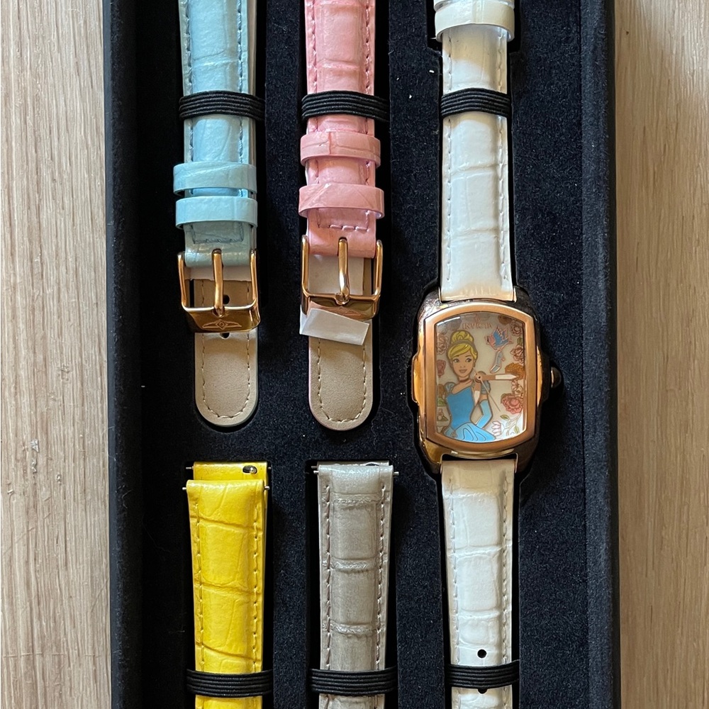 Invicta Disney Cinderella Watch Limited Edition with Multiple Leather Straps